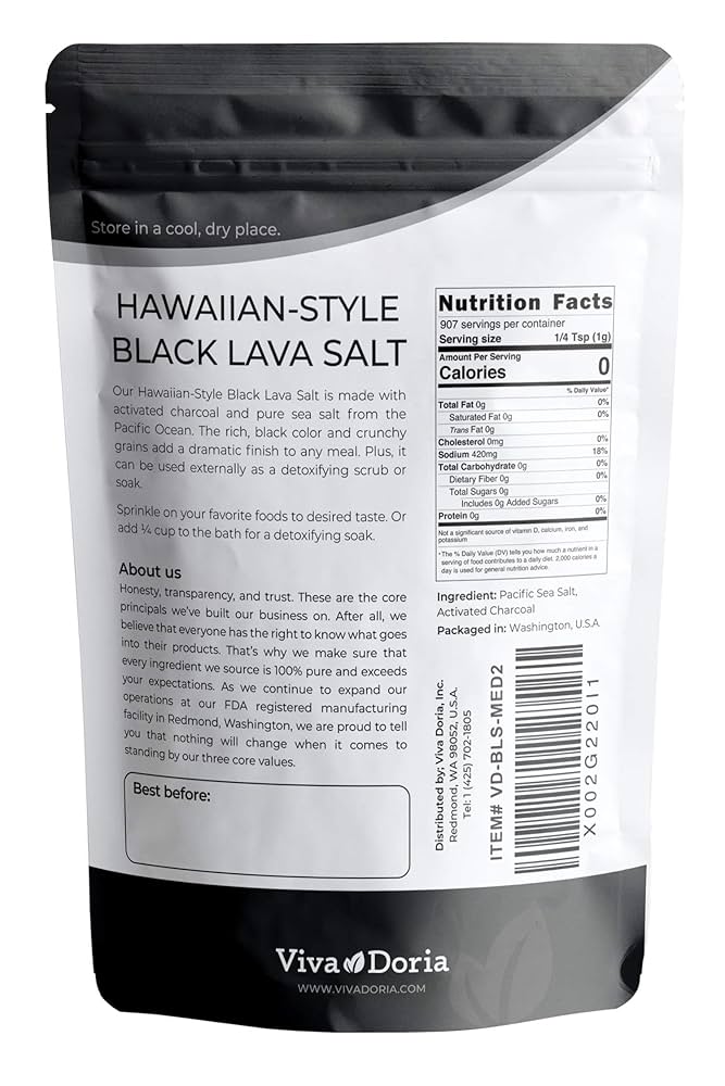 Black lava salt